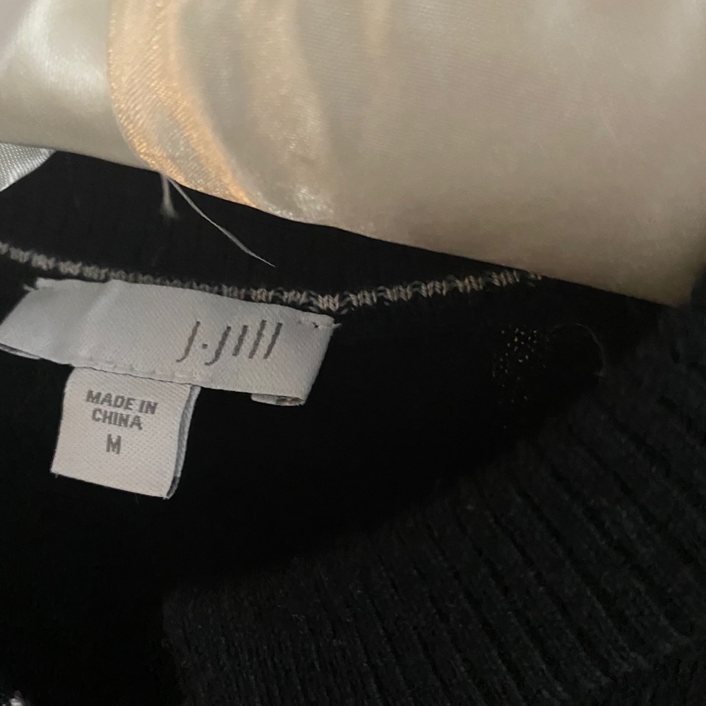 JJill cardigan, long, black, medium.